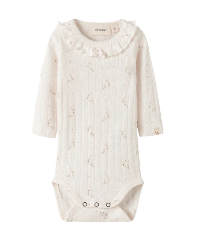 Lil Atelier Rachello Ria Slim Body - Coconut Milk/Flower - 56 cm Lil Atelier Rachello Ria Slim Body - Coconut Milk/Flower - 56 cm