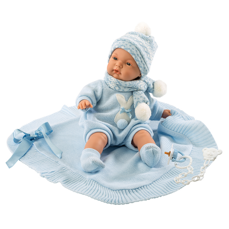 Llorens | Babydukke - Lyseblåt tøj, 38 cm
