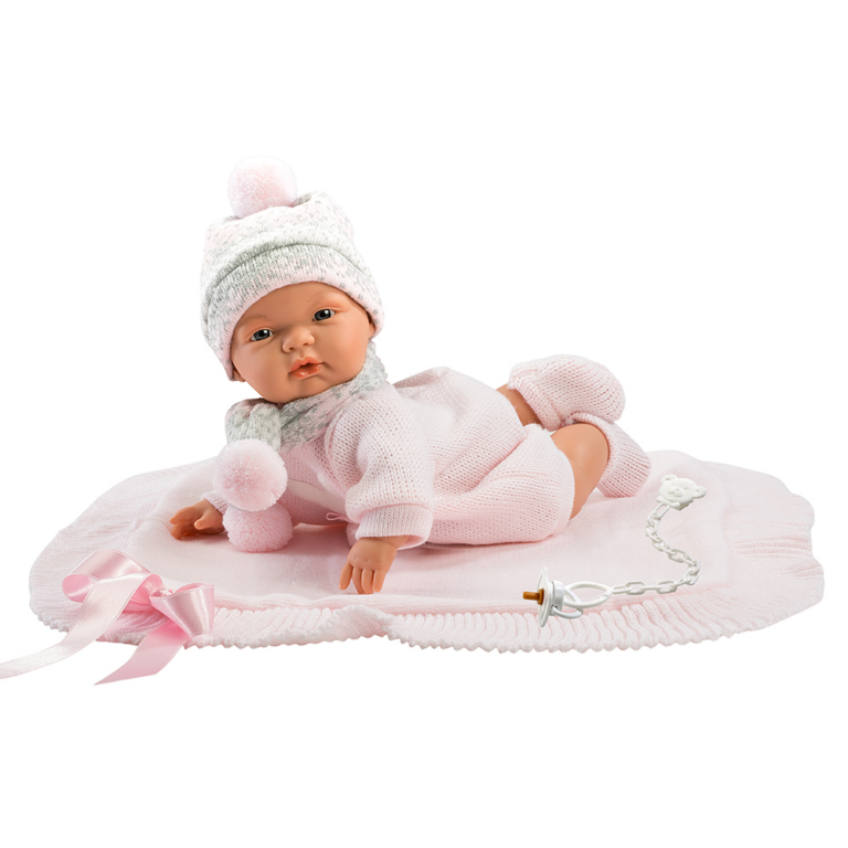 Llorens | Babydukke - Lyserødt tøj, 38 cm