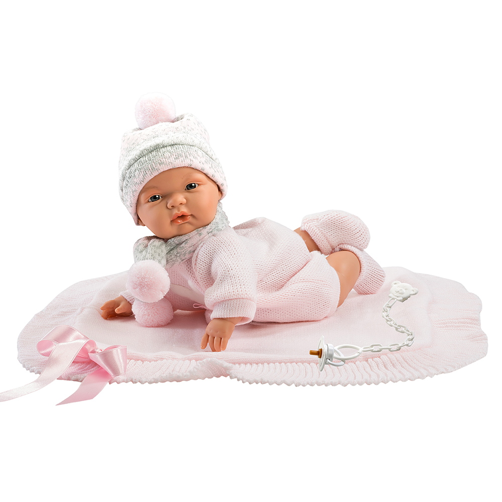 Llorens | Babydukke - Lyserødt tøj, 38 cm