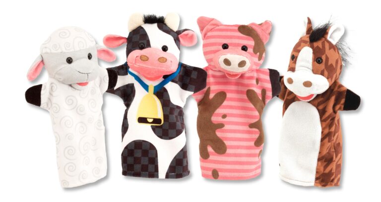 Melissa & Doug | Hånddukker - Bondegårdsdyr, 4 stk.