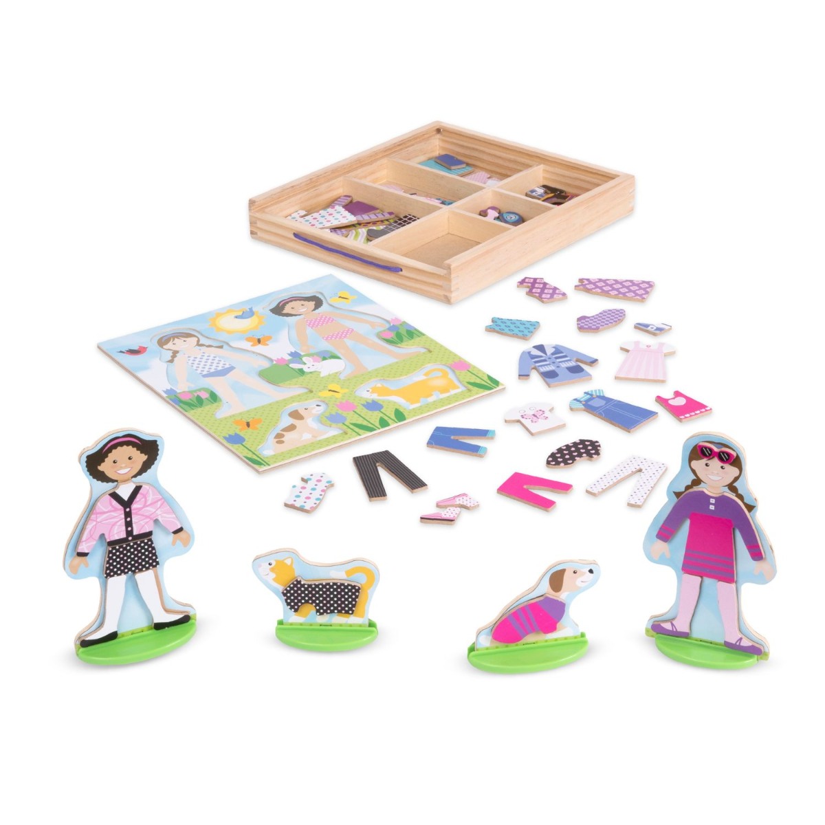 Melissa & Doug | Magnetisk påklædningsdukke, Bedste veninder