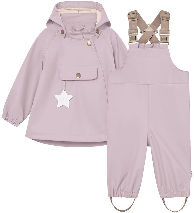 Mini A Ture Regntøj m. Seler - PU - MatWainis - Cloud Purple Mini A Ture Regntøj m. Seler - PU - MatWainis - Cloud Purple