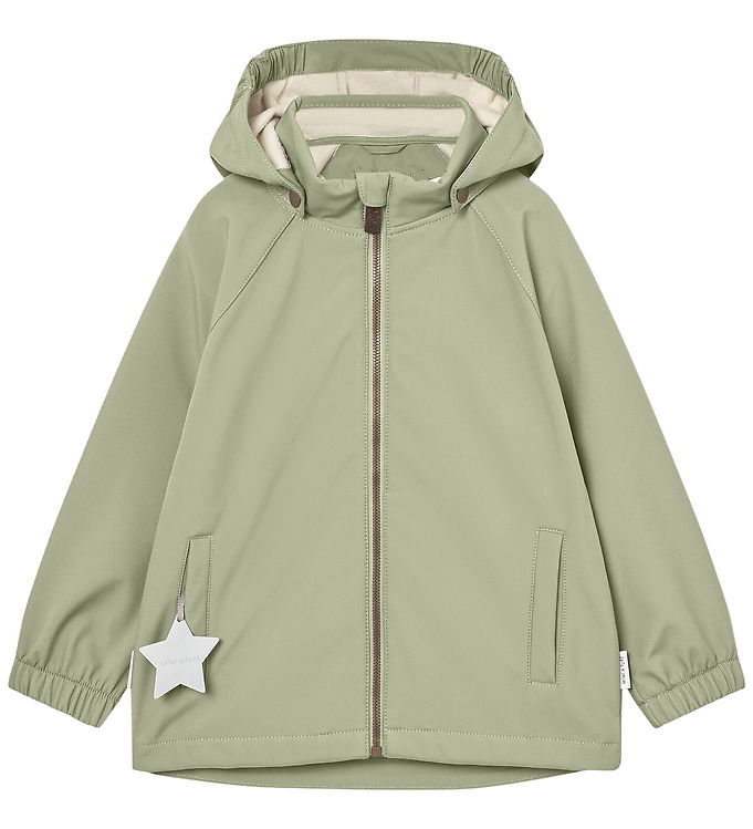 Mini A Ture Softshelljakke m. Fleece - MatAden - Tea Green Mini A Ture Softshelljakke m. Fleece - MatAden - Tea Green