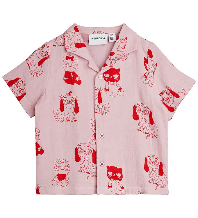 Mini Rodini Skjorte - Musselin - Minibabies - Pink Mini Rodini Skjorte - Musselin - Minibabies - Pink