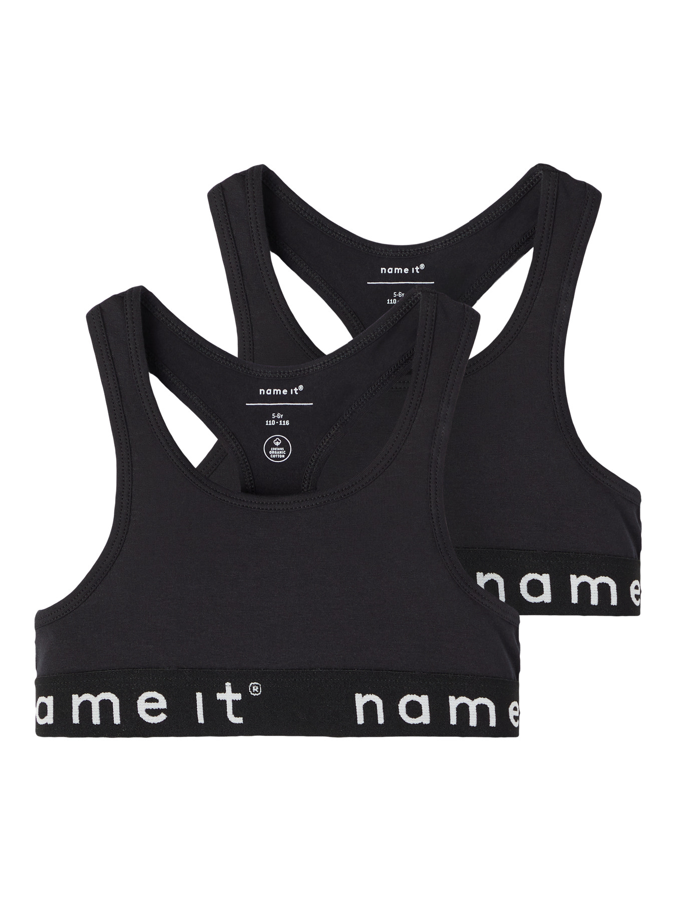 NAME IT 2-Pak Korte Toppe Black