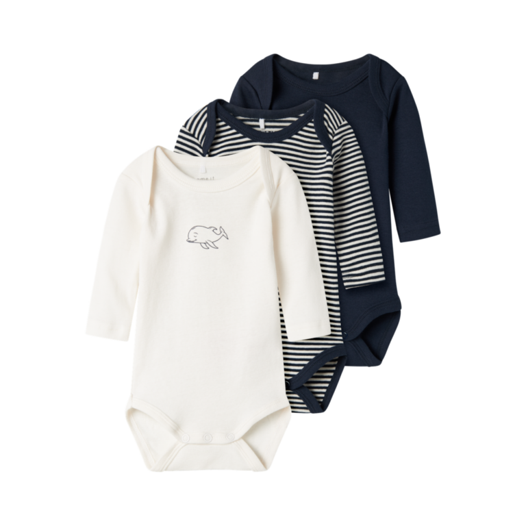 NAME IT 3-Pak Body Langærmet Dark Sapphire