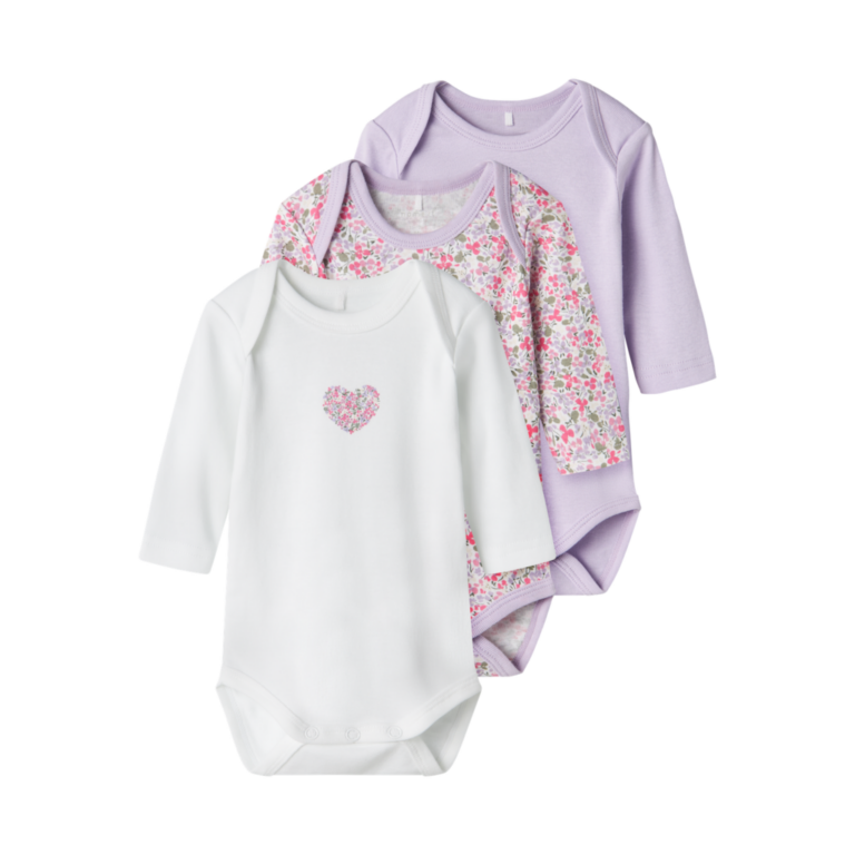 NAME IT 3-Pak Body Langærmet Pastel Lilac