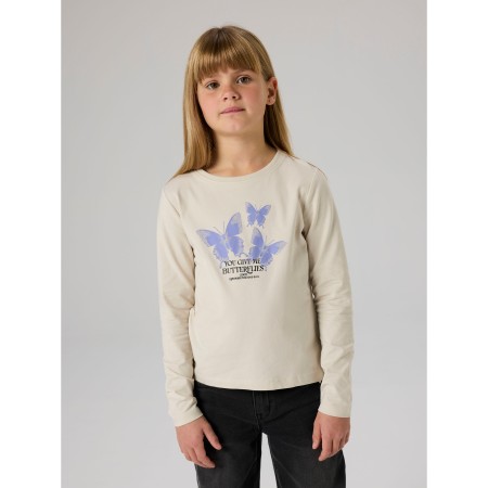 NAME IT Bluse Vix Pumice Stone Dot Butterflies