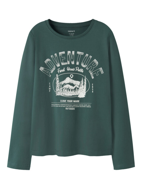 NAME IT Langærmet Bluse Vux Bistro Green Adventure