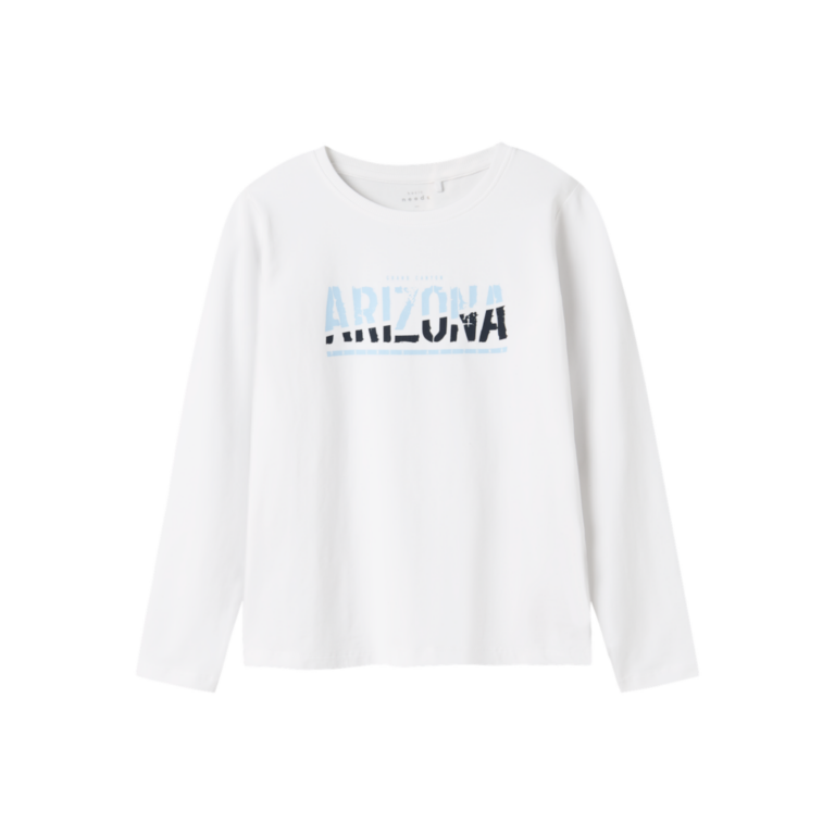 NAME IT Langærmet Bluse Vux Bright White Arizona