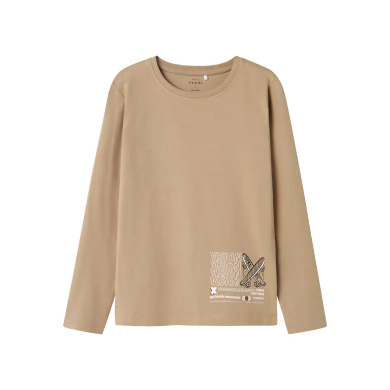 NAME IT Langærmet Bluse Vux Weathered Teak