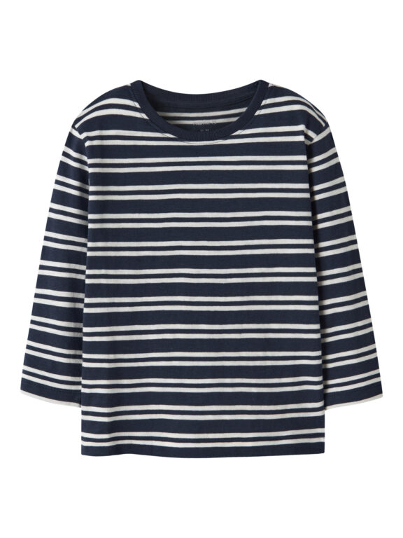 NAME IT Stribet Bluse Navy Blazer Cloud Dancer