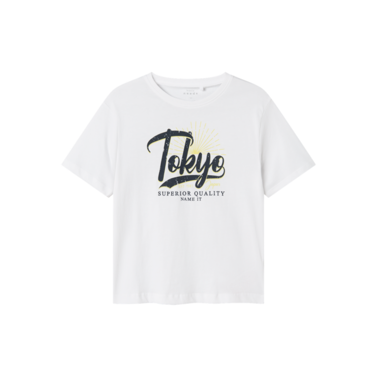 NAME IT T-Shirt Vilogo Bright White Tokyo