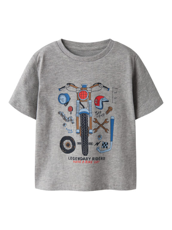 NAME IT T-shirt Bo Grey Melange