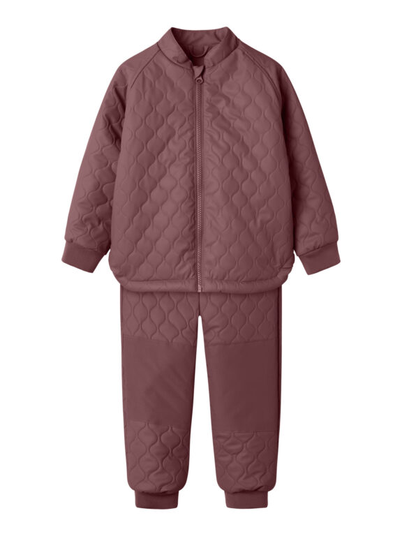 NAME IT Vandtæt Termosæt Quilt Mud Rub Rose Brown
