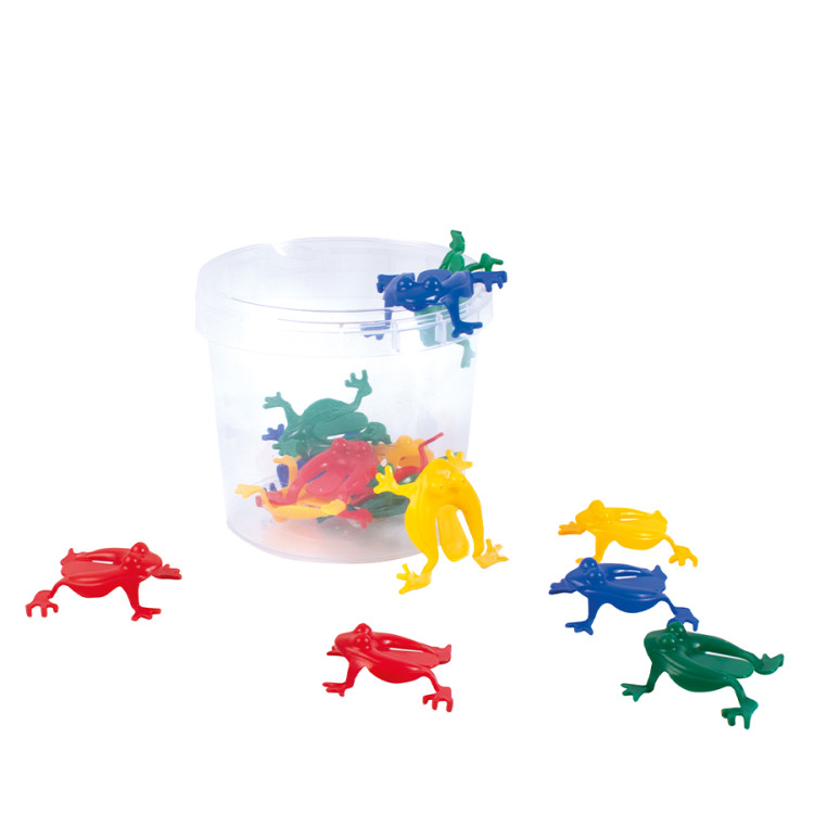 Playbox | Frøhoppespil m. transparent bøtte