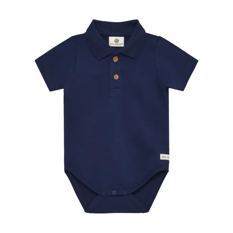 Polo Kortærmet Body - Medieval Blue - 62