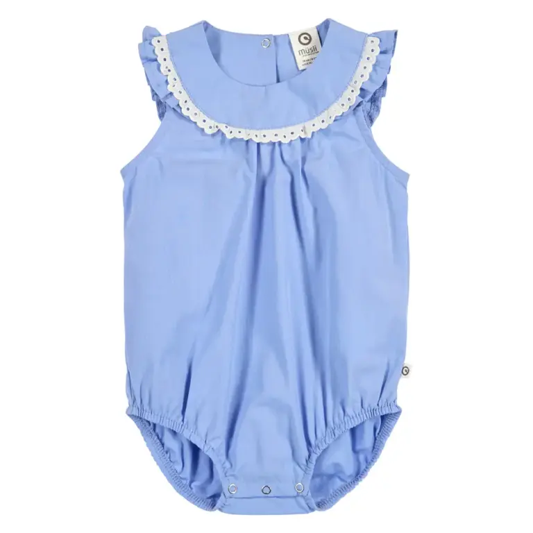 Poplin Romper - Shell blue - 80