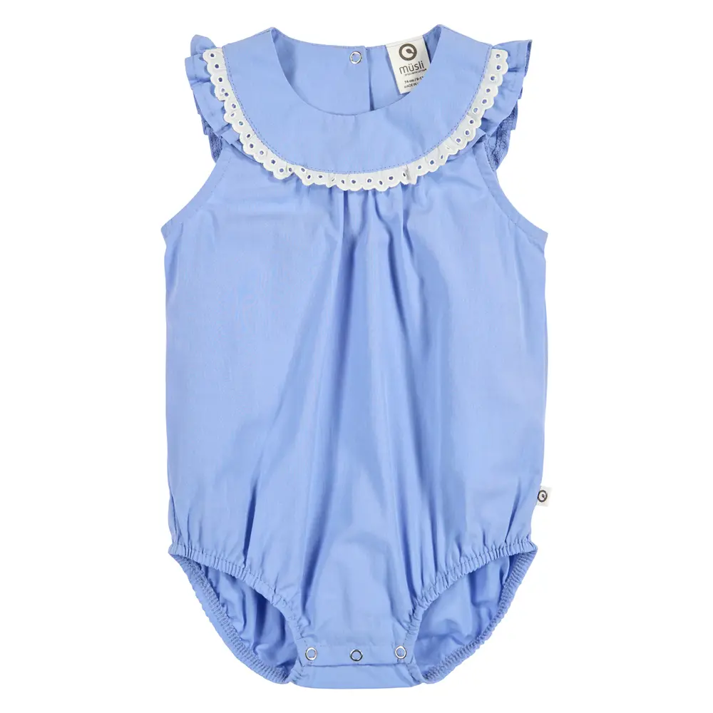 Poplin Romper - Shell blue - 80