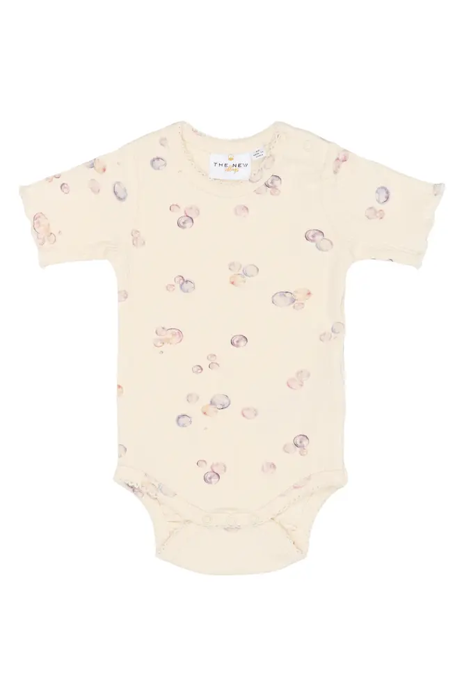 Tamma Kortærmet Rib Body - Gardenia AOP - 80