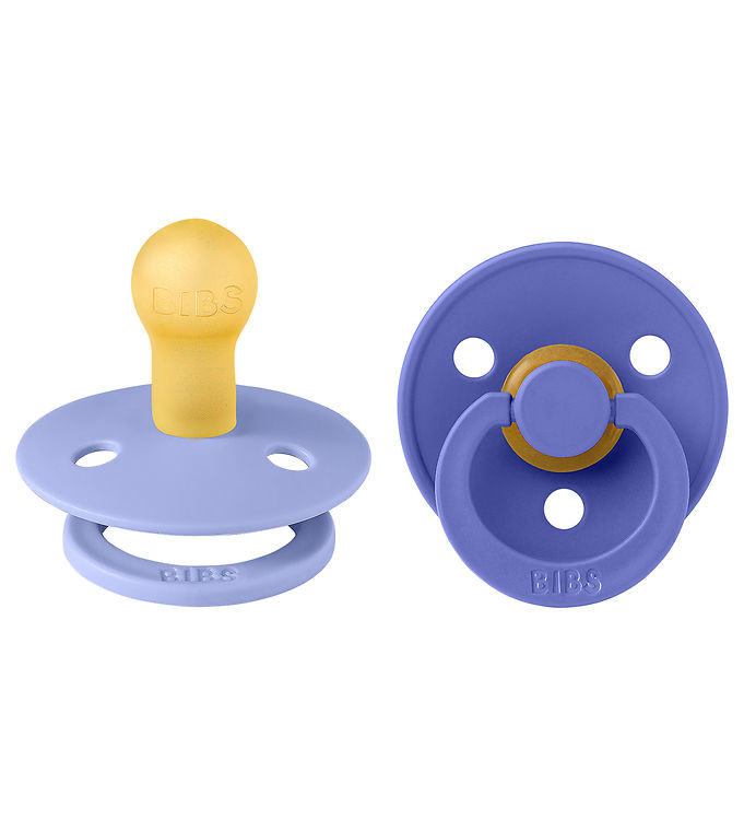 BIBS Colour Sutter - Str. 1 - Rund - 2-pak - Hush/Grape BIBS Colour Sutter - Str. 1 - Rund - 2-pak - Hush/Grape