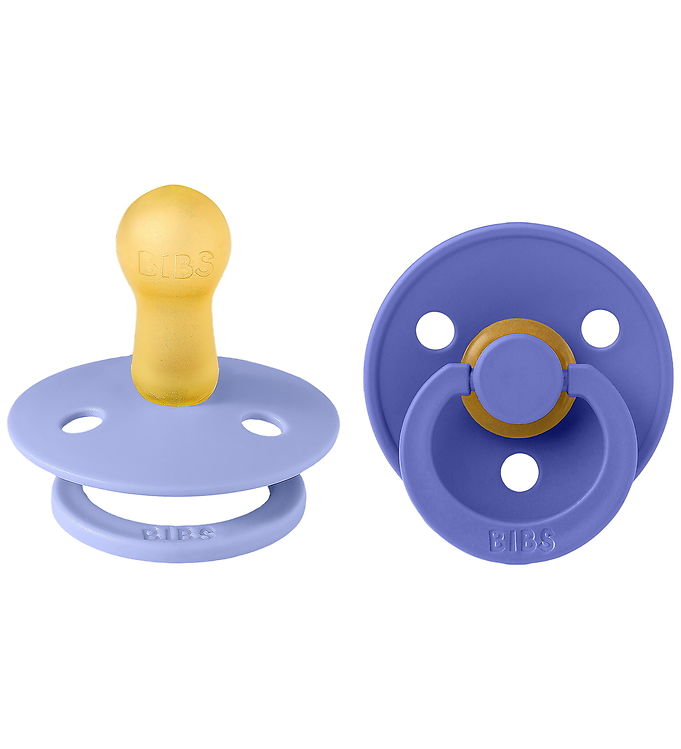 BIBS Colour Sutter - Str. 2 - Rund - 2-pak - Hush/Grape BIBS Colour Sutter - Str. 2 - Rund - 2-pak - Hush/Grape