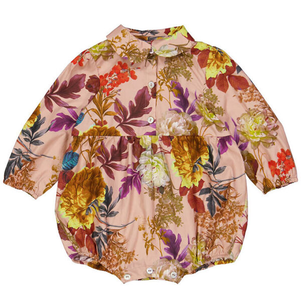 Christina Rohde Body l/æ - Støvet Rosa m. Blomster Christina Rohde Body l/æ - Støvet Rosa m. Blomster