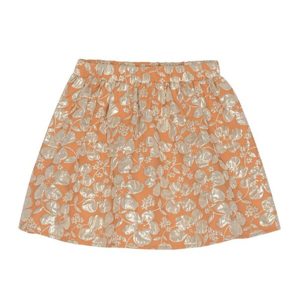 Christina Rohde Nederdel - Orange m. Blomster Christina Rohde Nederdel - Orange m. Blomster