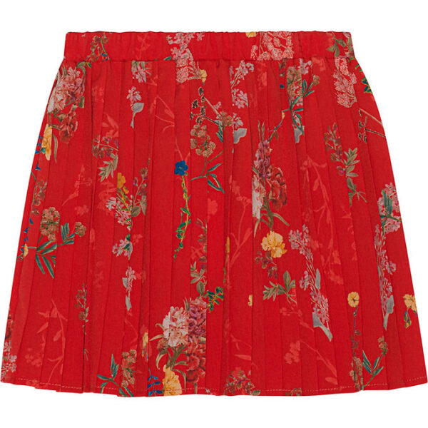 Christina Rohde Nederdel - Rød m. Blomster Christina Rohde Nederdel - Rød m. Blomster