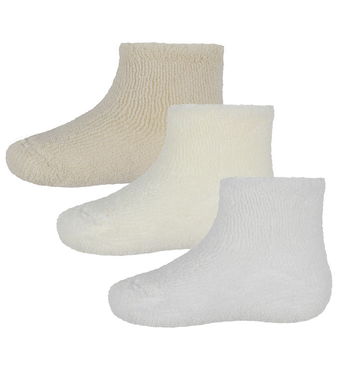 Condor Strømper - 3-pak - Frotté - Beige/Hvid Condor Strømper - 3-pak - Frotté - Beige/Hvid