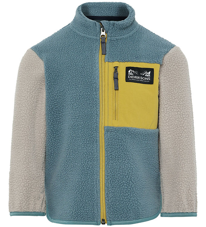Didriksons Fleecejakke - Teddy - Anten - Factory Blue