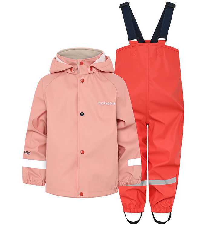 Didriksons Regntøj m. Seler - PU - Slaskeman - Powder Peach Didriksons Regntøj m. Seler - PU - Slaskeman - Powder Peach