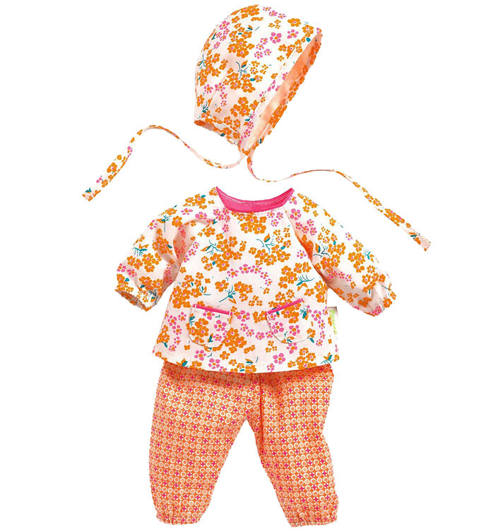 Djeco Dukketøj - Hanako - Hvid/Pink/Orange Djeco Dukketøj - Hanako - Hvid/Pink/Orange