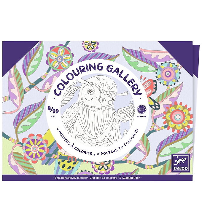 Djeco Farv Selv Plakater - 3 Stk. - Colouring Gallery