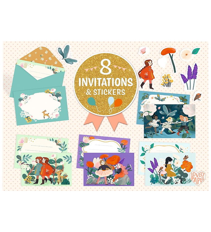 Djeco Invitationer - 8 stk. - Haven