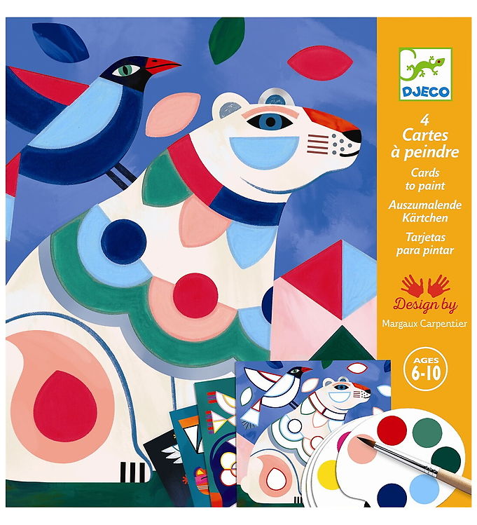 Djeco Malekort - 4 Stk. - Cards To Paint