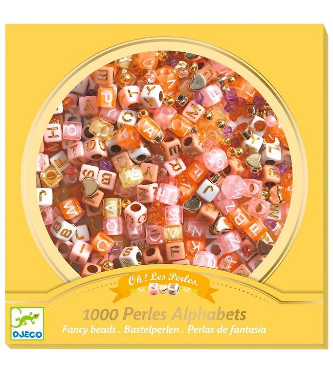 Djeco Perler - 1000 Stk. - Alfabet - Guld