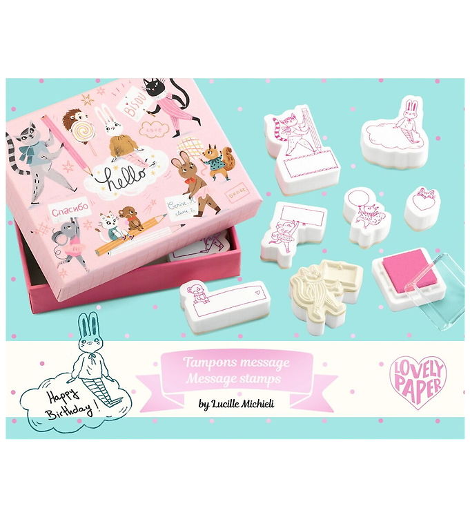Djeco Stempler - 8 Stk. - Message Stamps