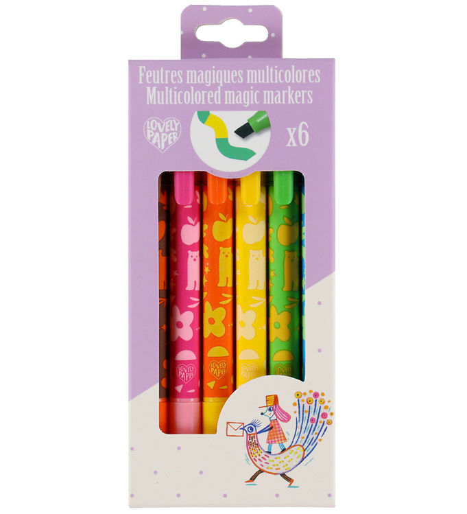 Djeco Trylletuscher - 6 stk. - Multifarvet Djeco Trylletuscher - 6 stk. - Multifarvet