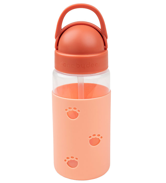 Done by Deer Drikkedunk m. Sugerør - 350 ml - Elphee - Papaya Done by Deer Drikkedunk m. Sugerør - 350 ml - Elphee - Papaya