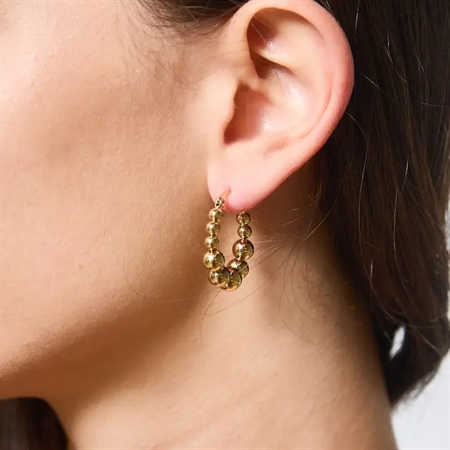 ELINE L'ATELIER Kuglebøjleørering Guld ELINE L'ATELIER Kuglebøjleørering Guld