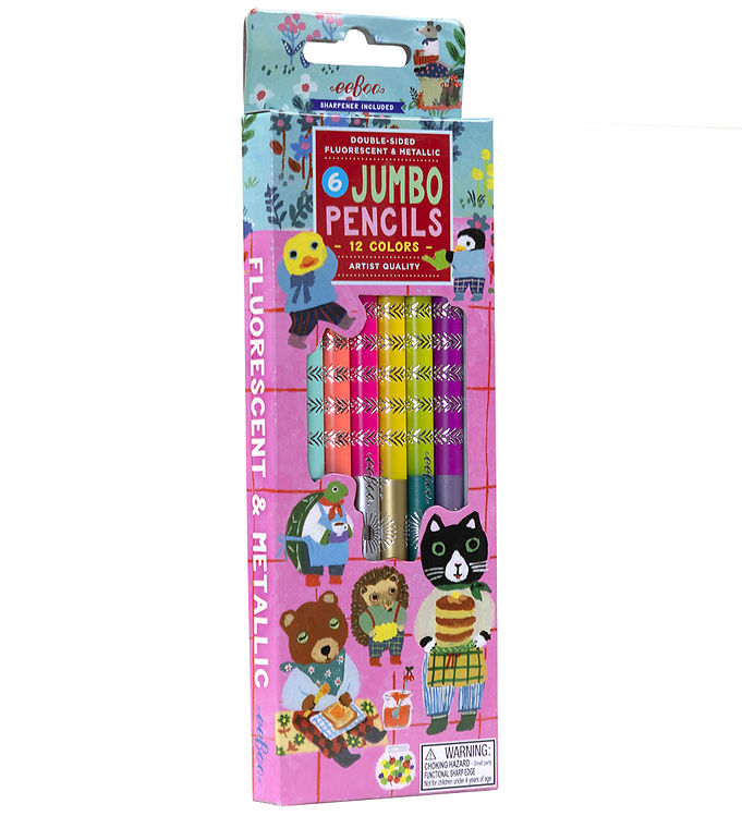 Eeboo Farveblyanter - 6 Stk. - Jumbo - Sweet Celebration Eeboo Farveblyanter - 6 Stk. - Jumbo - Sweet Celebration