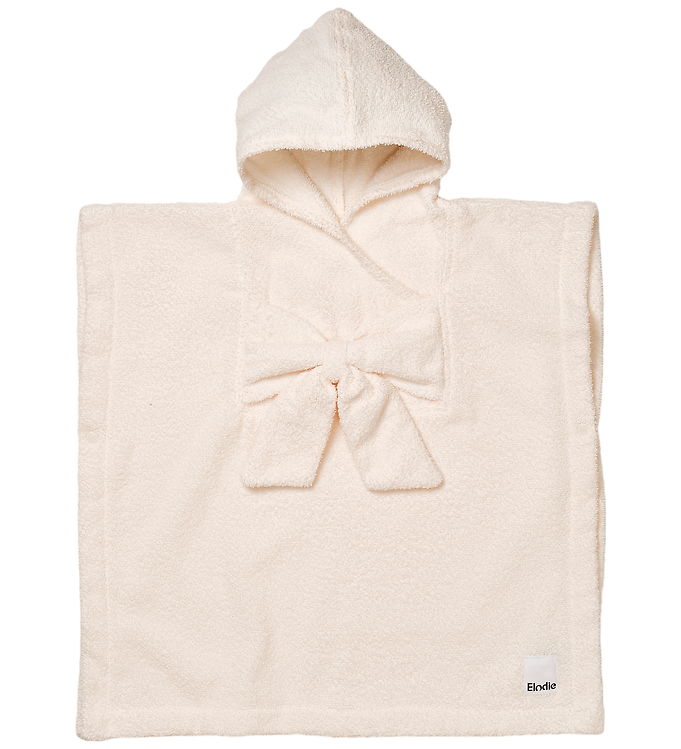 Elodie Details Badeponcho - 53x50 cm - Creamy White m. Sløjfe