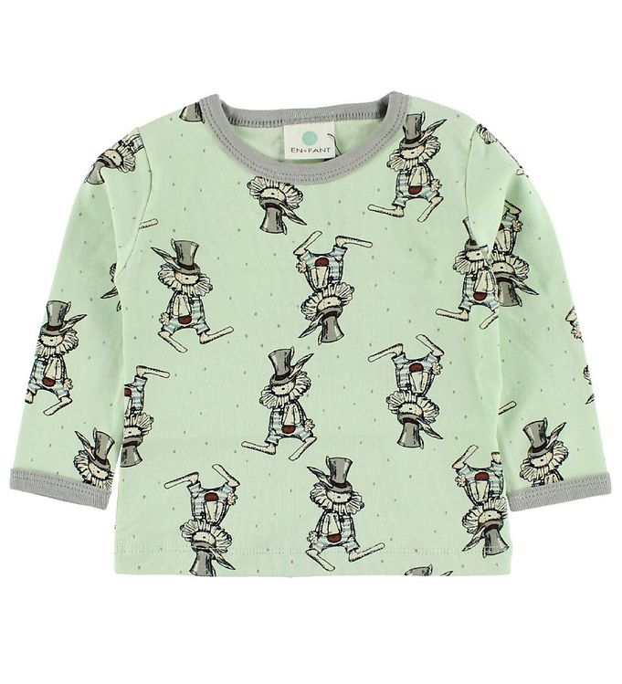En Fant Bluse - Mint m. Kaniner En Fant Bluse - Mint m. Kaniner
