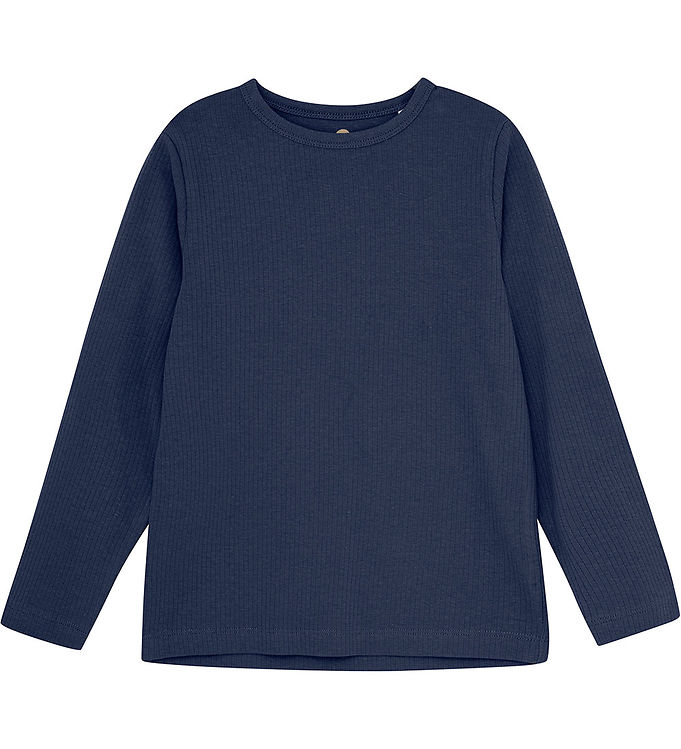 En Fant Bluse - Rib - Indigo Blue En Fant Bluse - Rib - Indigo Blue