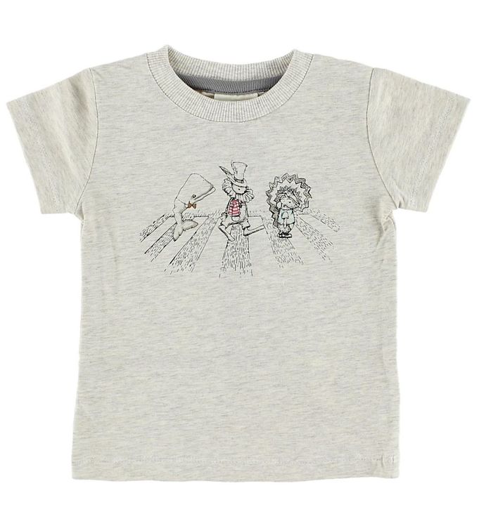 En Fant T-shirt - Lysgråmeleret m. Print En Fant T-shirt - Lysgråmeleret m. Print