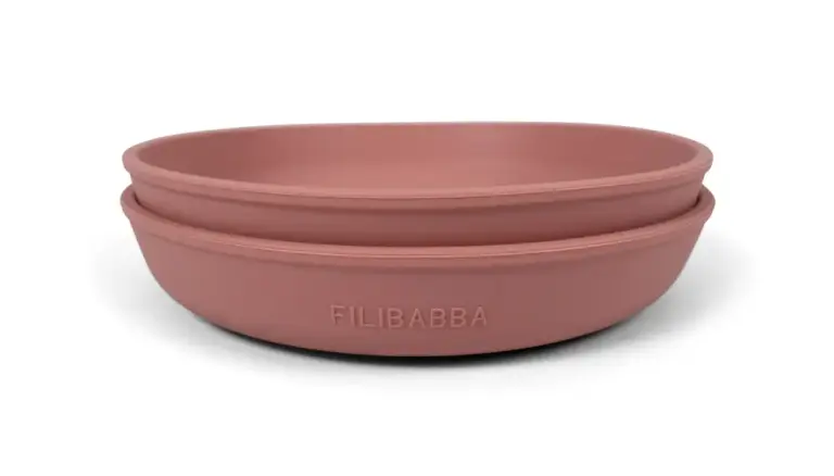 Filibabba Silikone Tallerken 2-pak - Rose