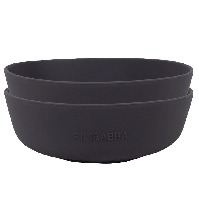 Filibabba Skåle - 2-pak - Silikone - Stone Grey Filibabba Skåle - 2-pak - Silikone - Stone Grey