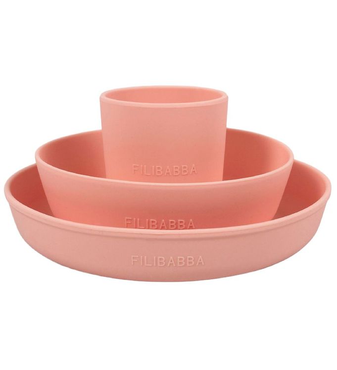 Filibabba Spisesæt - Silikone - 3 dele - Peach
